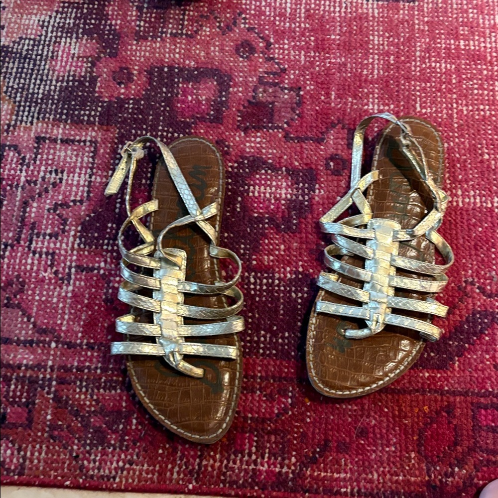 Sam Edelman Gold Strappy Sandals